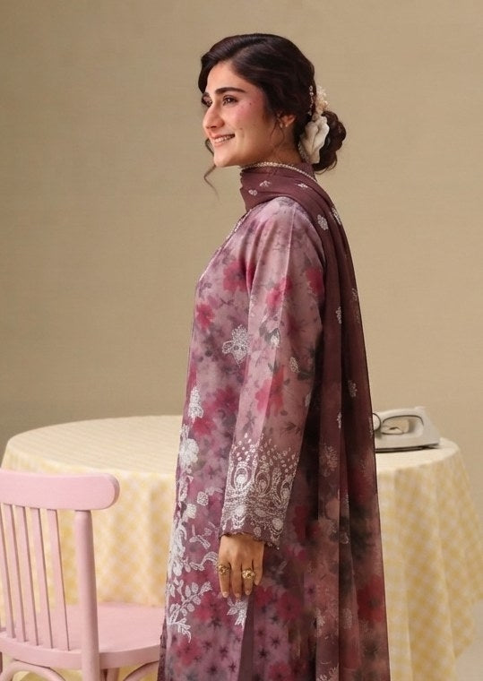 PC - 071 Luxury Printed Doria Lawn with Embroidery