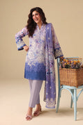PC - 073 Luxury Printed Doria Lawn with Embroidery