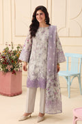 PC - 075 Luxury Printed Doria Lawn with Embroidery