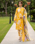 PC - A067 3PC Embroidered Lawn Suit with Chiffon Dupatta