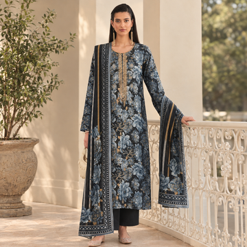 A051 Unstitched embroidered Khadder Suit 3 PC