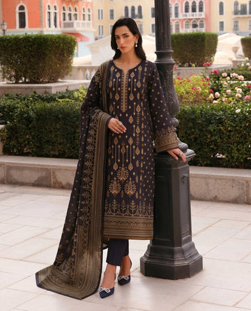 A042 Unstitched embroidered Khadder Suit 3 PC