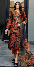 PC - 164 3PC Lawn Embroidered Suit with Chiffon Dupatta