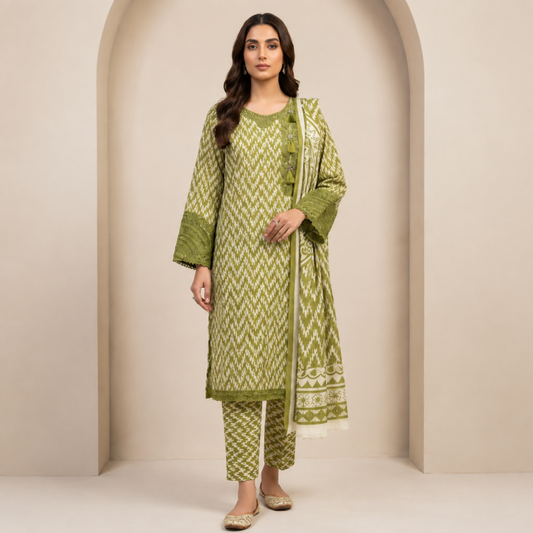 PC-37 Embroidered 3Pc Stitched Party Wear Suit