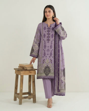 A045 Unstitched embroidered Khadder Suit 3 PC